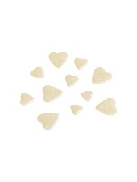 BAG OF 50GR 3D HEARTS TO DISPERSE IVORY 