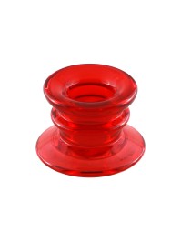BOUGEOIR SUEDE ROUGE DIA 6CM X 4CM