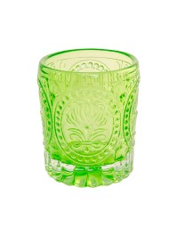 BOUGEOIR ART DECO VERT LIME DIA 6.7CM X 7.8CM