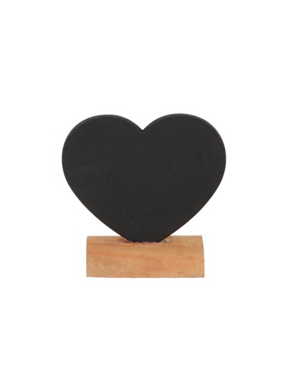 SLATE HEART TABLE PLACE HOLDER 7CM X 7CM