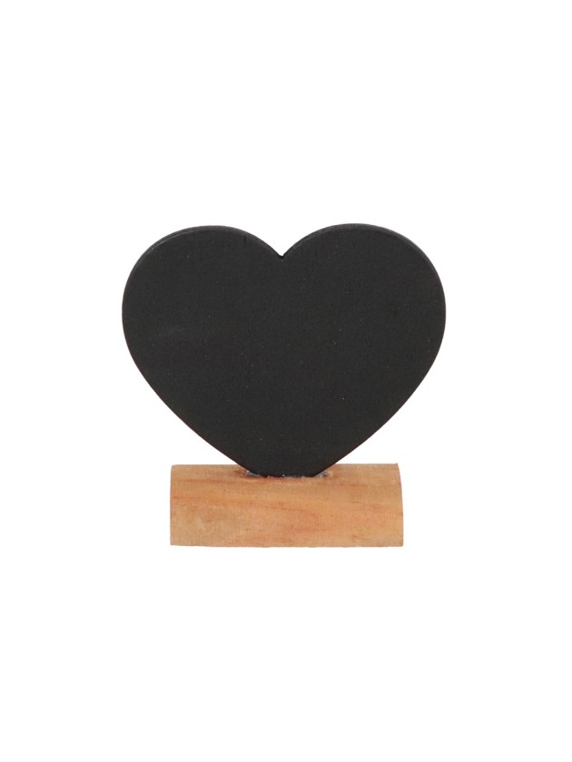 SLATE HEART TABLE PLACE HOLDER 7CM X 7CM