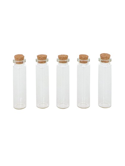 BAG 5 GLASS TUBES DIA 2.2CM X 7.4CM