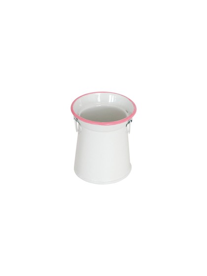 MINI TOPF MILCHMETALL BLANC/ROSE DIA 6CM X 6CM HT