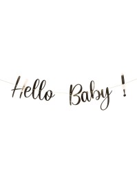 GUIRLANDE HELLO BABY OR METAL 150CM X 18CM