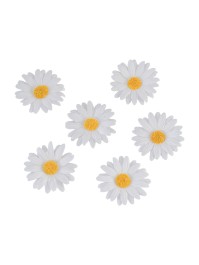 6 WHITE DAISY FLOWERS TO DISPERSE DIA 4.5CM