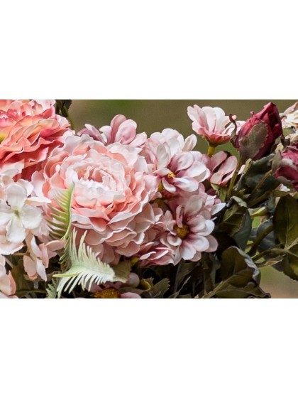 BOUQUET 5 TIGES BIDENS ROSE 27CM