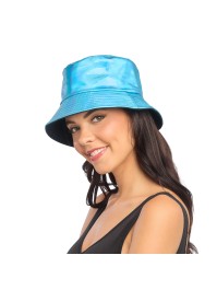 IRIDESCENT BLUE BUCKET HAT ONE SIZE
