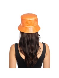 IRIDESCENT ORANGE BUCKET HAT ONE SIZE