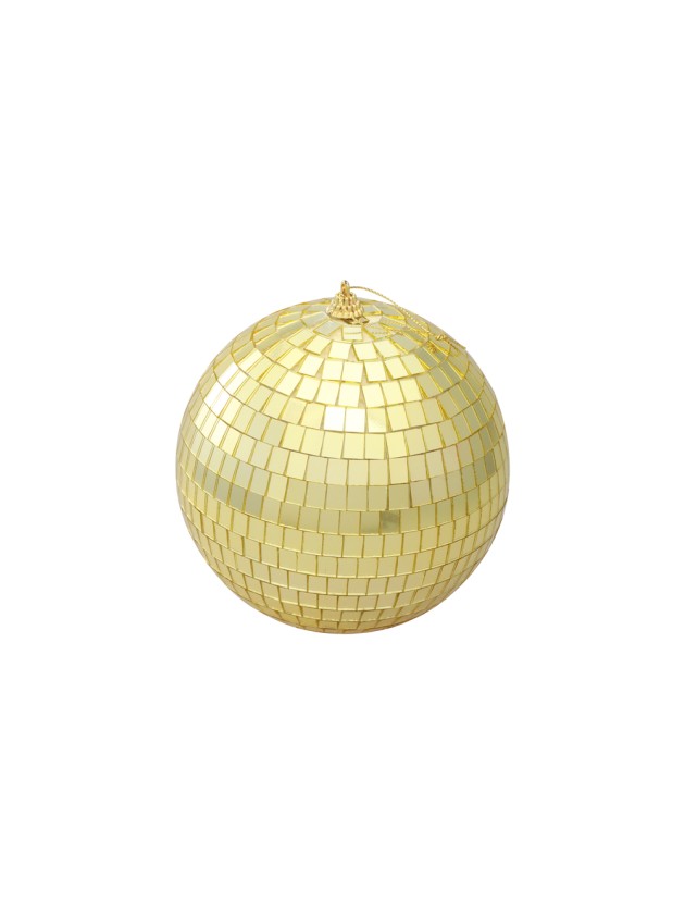 GOLD DISCO BALL DIA 15CM X 16.5CM HT