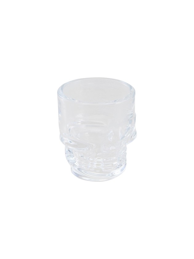 SKULL SHOT SODALIME GLASS DIA 5CM X 6CM