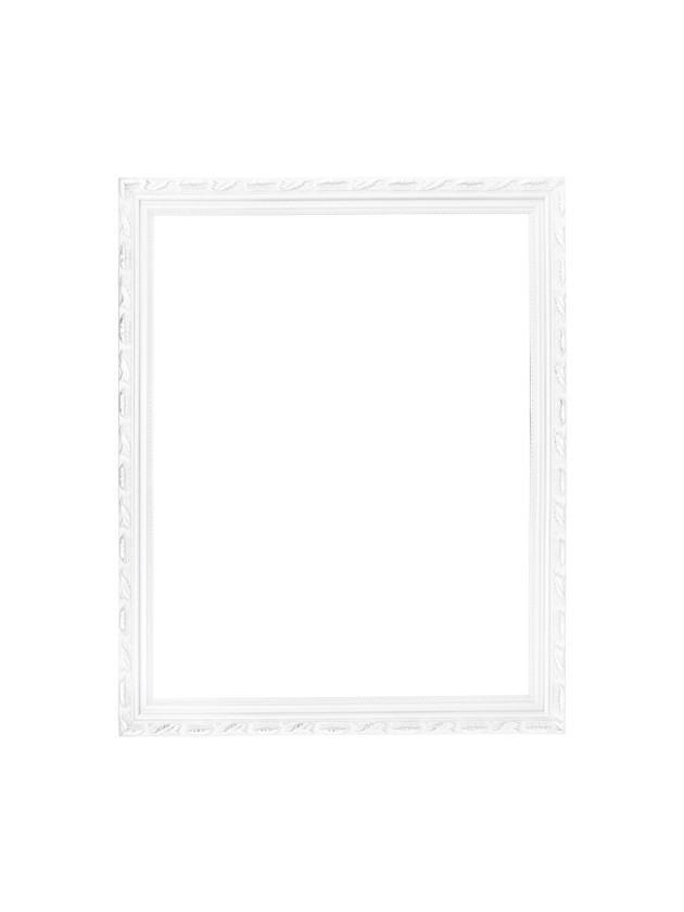 CADRE BOIS BLANC MOULURE 57CM X 67CM