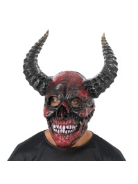 RED SKULL DEMON FOAM MASK 37CM X 26CM X 53CM