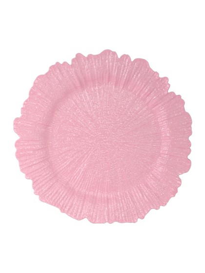 SOUS-ASSIETTE PP RELIEF FLORA ROSE NYMPHEA DIA 33CM
