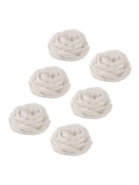 6 KERZEN KAMELIE WEISS DIA 5.8CM X 2.4CM