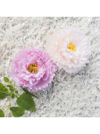 4 ALMOND PEONY HEADS DIA 9CM X 4CM