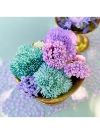 MINI BLUMENSTRAUSS ZINNIE LILA 9.5CM X 5.5CM X 12.5CM