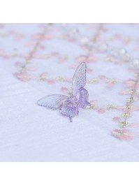SET 10 IRIDESCENT PARMA ACRYL BUTTERFLIES 4CM X 3.5CM X 1.3CM