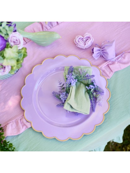 MINI COURONNE LAVANDE HORTENSIA EUCALYPTUS DIA 18CM X 5CM