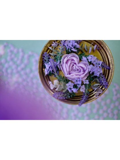 MINI WREATH LAVENDER HYDRANGEA YUCALYPTUS DIA 18CM X 5CM