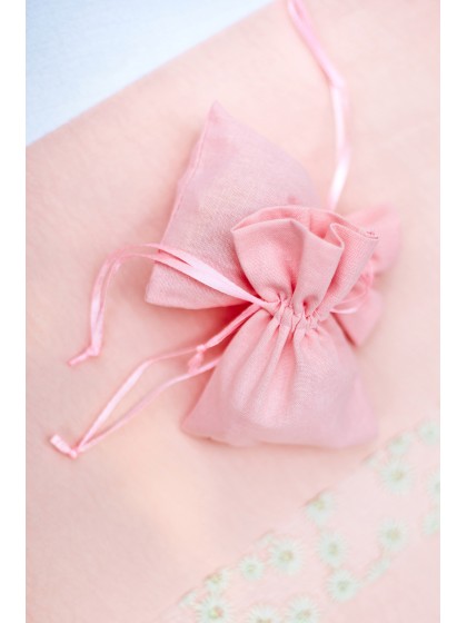 SET 4 COTTON BAGS TULIP PINK 8CM X 10.5CM