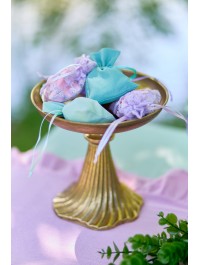 SET 4 BOURSES COTON EUCALYPTUS 8CM X 10.5CM