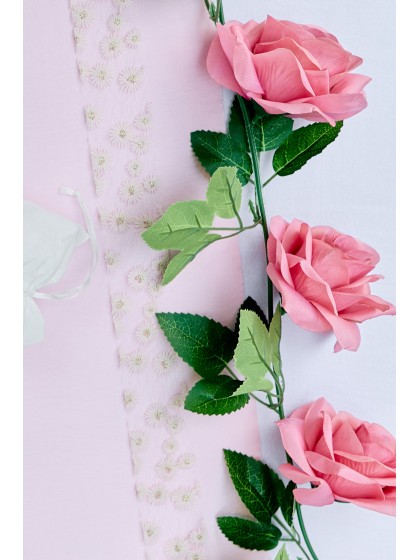 GARLAND PINK ROSES 220CM X 15CM X 9CM