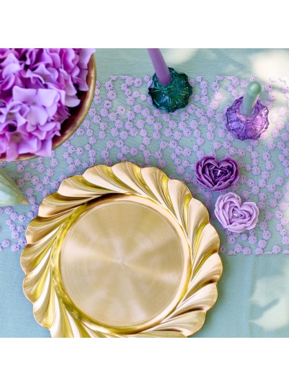 IMPERIAL GOLD PP CHARGER PLATE DIA 33CM X 1.5CM