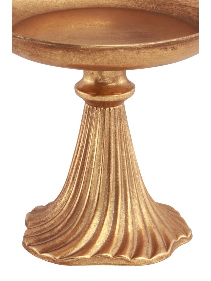 TISCHPLATTE AUF FUSS IMPERIAL GOLD BRUSH DIA 19.5CM X 18.5CM