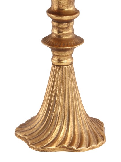 TISCHPLATTE AUF FUSS IMPERIAL GOLD BRUSH DIA 19.5CM X 26CM