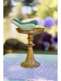 TRAY ON BASE IMPERIAL GOLD BRUSH DIA 19.5CM X 26CM