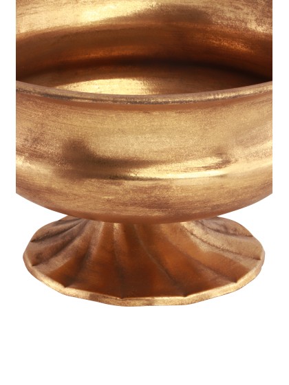 KUPPEL AUF FUSS IMPERIAL GOLD BRUSH DIA 24.5CM X 15CM
