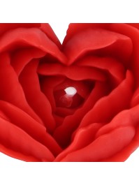 3 BOUGIES FORME COEUR ROSE ROUGE 6.5CM X 4.5CM X 3.3CM
