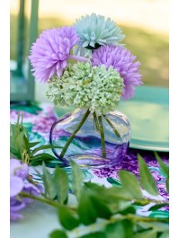 VASE VERRE AURA LILAS 11CM X 6CM X 10CM