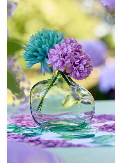 SOFT MINT GLASS VASE AURA 11CM X 6CM X 10CM