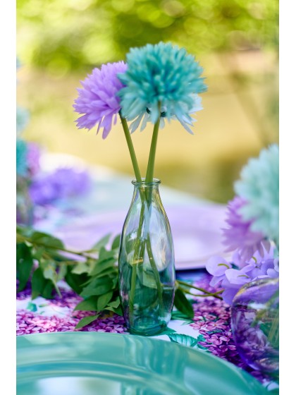 SOFT MINT GLASS VASE NEBULA 7.2CM X 5.6CM X 15CM