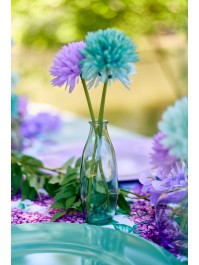 SOFT MINT GLASS VASE NEBULA 7.2CM X 5.6CM X 15CM