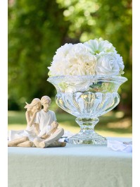 CLEAR FLORENCE GLASS VASE DIA 25CM X 21CM