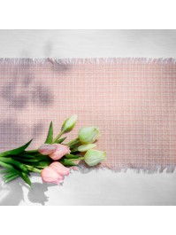 CHEMIN DE TABLE ROMY ROSE 28CM X 3M