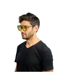 RETRO GLASSES WITH YELLOW LENSES 14.5CM X 14.5CM X 6CM