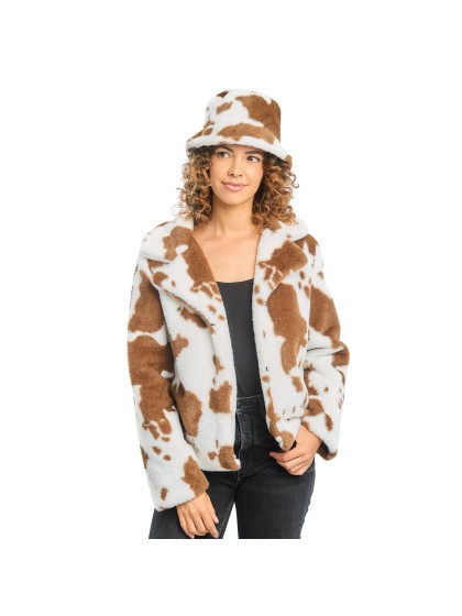 BOB FOURRURE IMPRIME VACHE BRUN ET BLANC TU