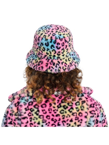 BOB FOURRURE IMPRIME LEOPARD MULTICOLORE TU