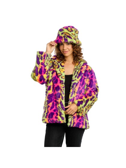 NEON PRINT BUCKET HAT ONE SIZE