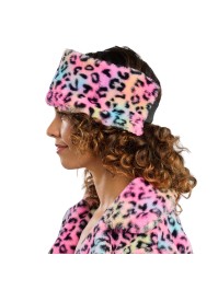 MULTICOLOR LEOPARD ELASTIC HEADBAND ONE SIZE