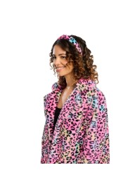 SERRE-TETE FOURRURE IMPRIME LEOPARD MULTICOLORE TU