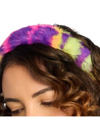 SERRE-TETE FOURRURE IMPRIME NEON TU