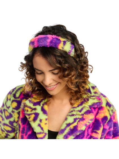 SERRE-TETE FOURRURE IMPRIME NEON TU