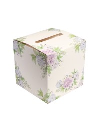 BASIC PEONY FOLDABLE WEDDING URN + STICKERS 23CM X 23CM X 23CM