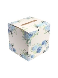 BASIC HYDRANGEA FOLDABLE WEDDING URN + STICKERS 23CM X 23CM X 23CM