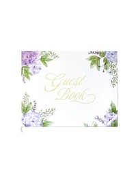 GUEST BOOK LILAC PEONIES 96 PAGES 19.5CM X 24.5CM X 1CM