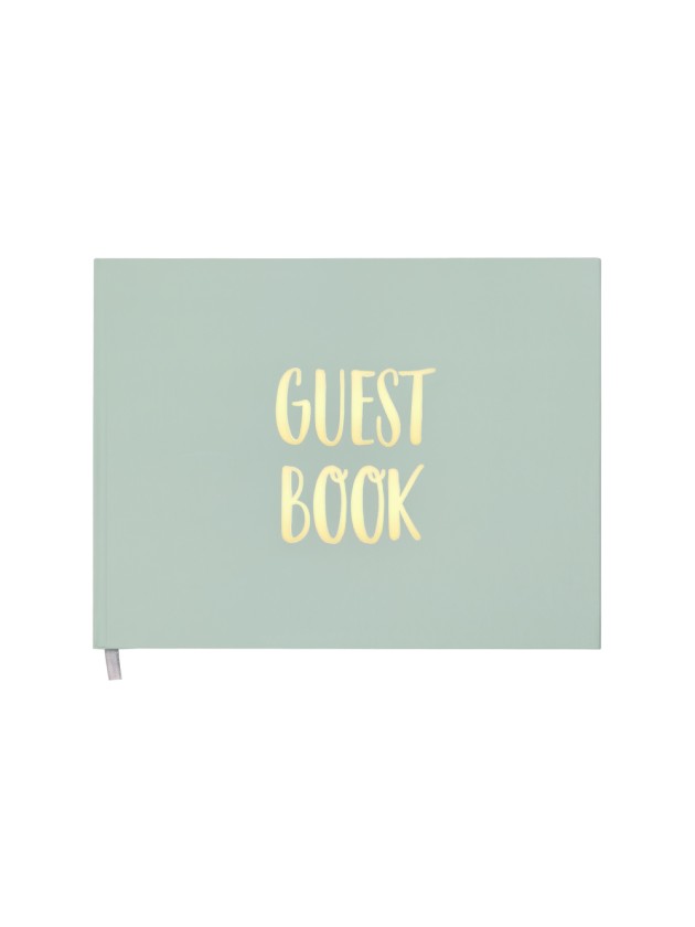 SALBEI GRÜN METALL GOLD GOLDENNBUCH 96 SEITEN 19.5CM X 24.5CM X 1CM